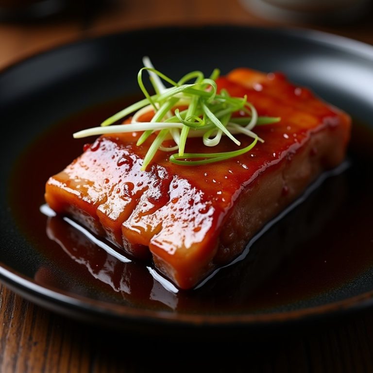Okinawan-Style Braised Pork Belly with Aged Dashi inspired by O Ya