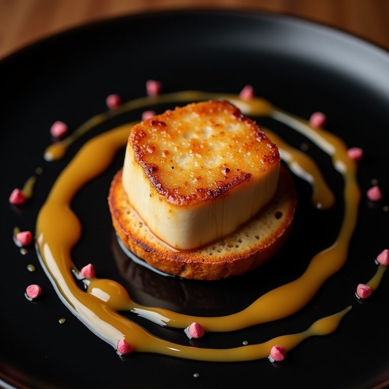 Seared Foie Gras with Cherry Blossom Honey and Aged Soy inspired by O Ya