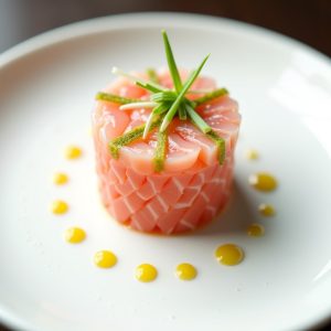 Hamachi Tartare with Ginger-Yuzu Dressing inspired by O Ya