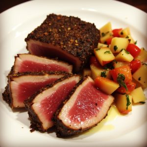 Fresh Yellowfin Tuna, Cajun Style inspired by Anthony's Pier 4