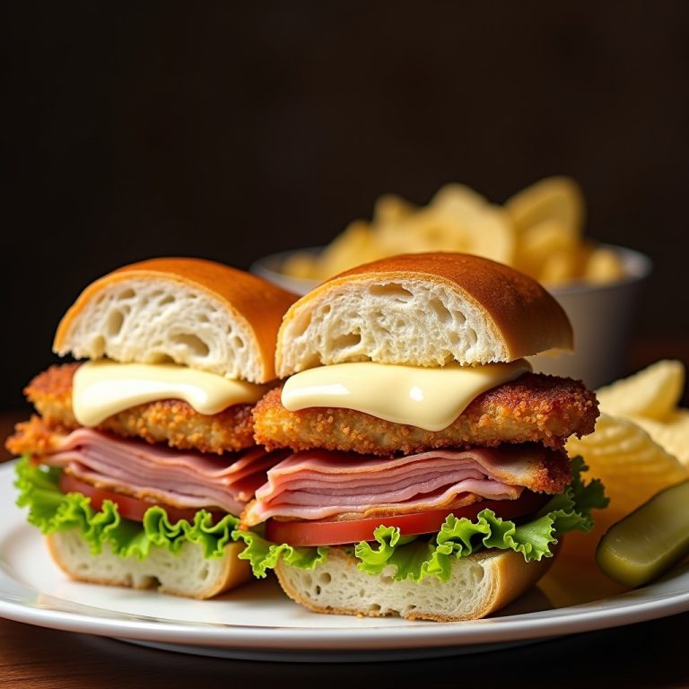 Crispy Chicken Cordon Bleu Sandwich with House Aioli inspired by Brigham's