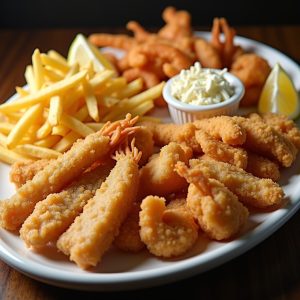 New England Fisherman's Platter with Homemade Tartar Sauce inspired by Brigham's