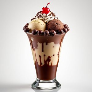 Mocha Mania Sundae with Double Coffee-Chocolate Sauces inspired by Brigham's