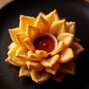 Blossom Onion with Spicy Dipping Sauce inspired by Hilltop Steakhouse