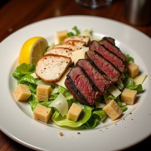 Grilled Chicken and Steak Caesar Salad inspired by Hilltop Steakhouse