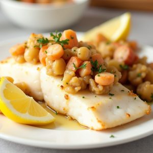 Baked Stuffed Haddock with Seafood Stuffing inspired by Hilltop Steakhouse