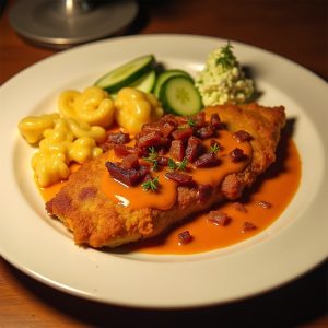 Paprika Schnitzel with Bacon-Onion Cream Sauce inspired by The Student Prince & The Fort Restaurant