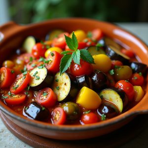 Provençal Ratatouille with Fresh Herbs inspired by Aujourd'hui