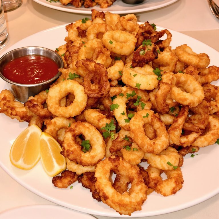 Crispy Fried Calamari with Marinara Sauce inspired by The Barnacle