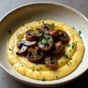 Polenta con Funghi with Truffle Oil inspired by Biba