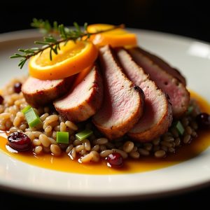 Duck à l'Orange with Wild Rice Pilaf inspired by Café Budapest