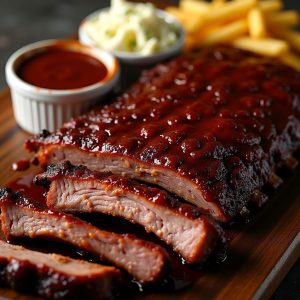 Baby Back Ribs with Sweet and Smoky BBQ Sauce inspired by The Ground Round