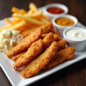 Chicken Tenders with Signature Dipping Sauces inspired by The Ground Round