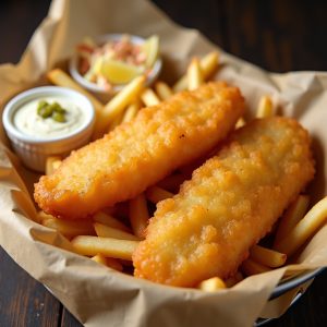 Fish and Chips with House Tartar Sauce inspired by The Ground Round