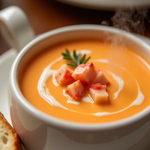 Lobster Bisque with Brandy and Fresh Herbs inspired by The Hungry I