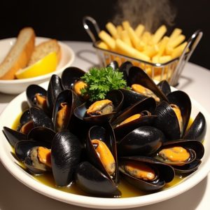 Moules Marinières with White Wine and Crispy French Fries inspired by The Hungry I