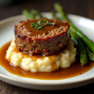 Drunken Meatloaf with Jägermeister Gravy inspired by Jacob Wirth Restaurant