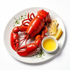 Steamed Whole Lobster with Drawn Butter inspired by No Name Restaurant